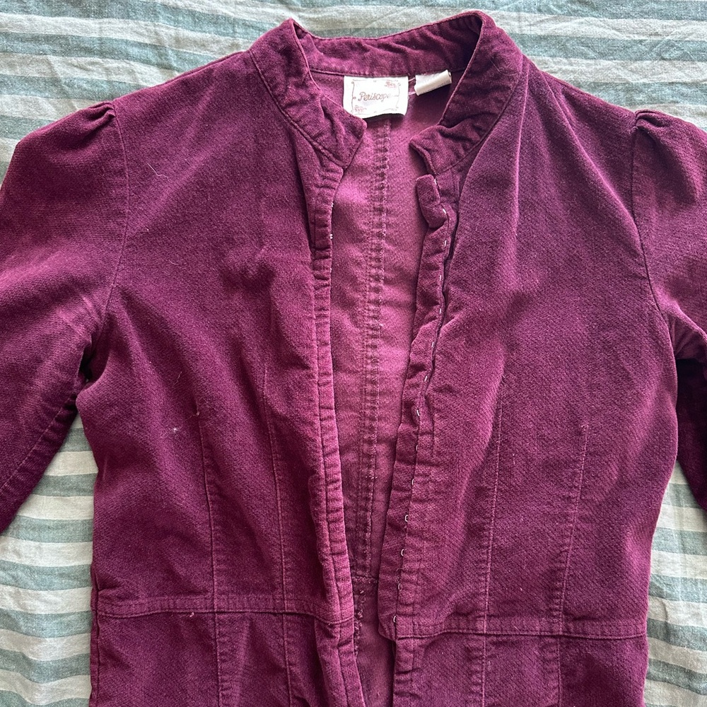 Purple Women's Victorian Inspired Vintage Eyelet Jacket